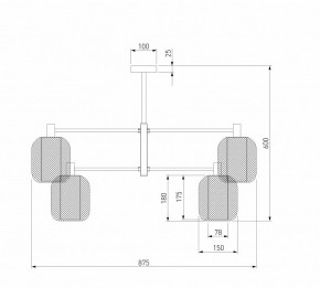 Люстра на штанге Eurosvet Voile 30192/8 золото в Режи - rezh.mebel24.online | фото 4