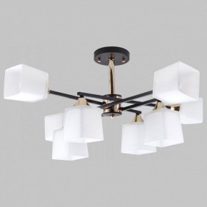 Люстра на штанге Imex MD.4080 MD.4080-8-S-BK+FGD в Режи - rezh.mebel24.online | фото