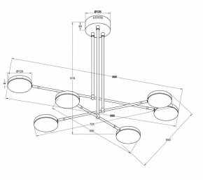 Люстра на штанге Maytoni Fad MOD070PL-L36W3K в Режи - rezh.mebel24.online | фото 3