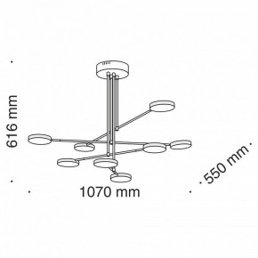 Люстра на штанге Maytoni Fad MOD070PL-L48B3K в Режи - rezh.mebel24.online | фото 8