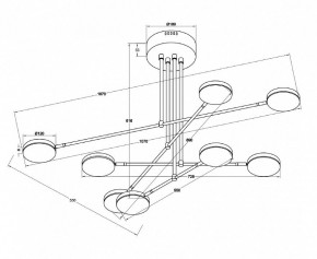 Люстра на штанге Maytoni Fad MOD070PL-L48W3K в Режи - rezh.mebel24.online | фото 3