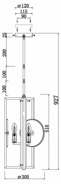 Люстра на штанге Maytoni Marmo MOD099PL-03G в Режи - rezh.mebel24.online | фото 4