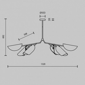 Люстра на штанге Maytoni Organic MOD225PL-06B в Режи - rezh.mebel24.online | фото 4