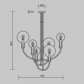 Люстра на штанге Maytoni Status MOD333PL-06BS в Режи - rezh.mebel24.online | фото 3