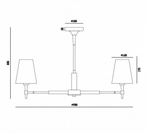 Люстра на штанге Maytoni Zaragoza H001CL-05BS в Режи - rezh.mebel24.online | фото 6
