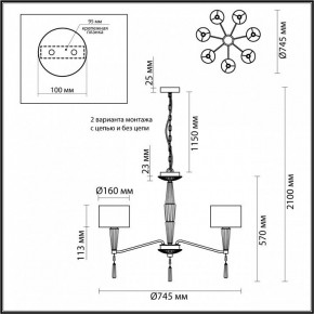 Люстра на штанге Odeon Light Latte 5403/7 в Режи - rezh.mebel24.online | фото 8