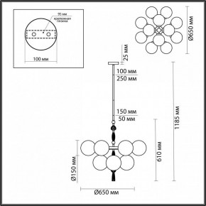 Люстра на штанге Odeon Light Palle 5405/12 в Режи - rezh.mebel24.online | фото 4