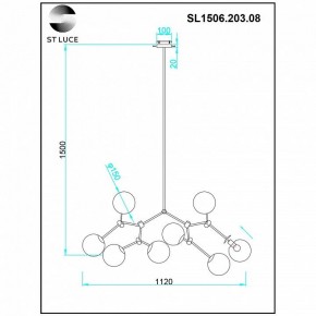 Люстра на штанге ST-Luce Chieti SL1506.203.08 в Режи - rezh.mebel24.online | фото 7