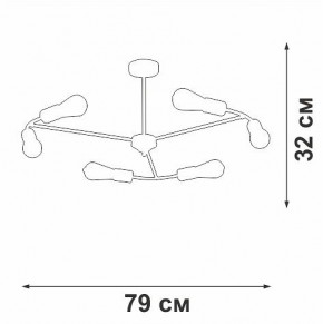 Люстра на штанге Vitaluce V3025 V3025-1/6PL в Режи - rezh.mebel24.online | фото 2