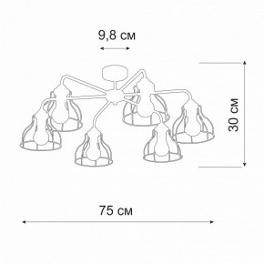 Люстра на штанге Vitaluce V3102 V3102-1/6PL в Режи - rezh.mebel24.online | фото 2