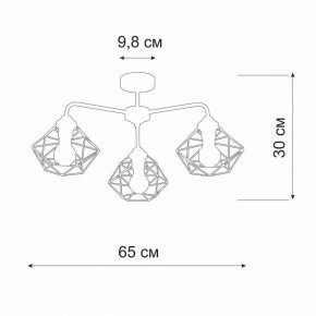 Люстра на штанге Vitaluce V4258 V4258-0/3PL в Режи - rezh.mebel24.online | фото 2