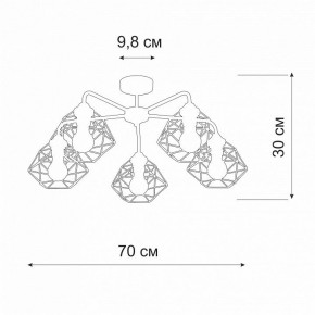 Люстра на штанге Vitaluce V4258 V4258-0/5PL в Режи - rezh.mebel24.online | фото 2
