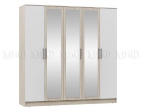 МАРТИНА СГ Шкаф для одежды 5-дверный (дуб сонома/белый) в Режи - rezh.mebel24.online | фото