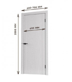 Межкомнатная дверь Bolivar Каньон браун (комплект) 600 в Режи - rezh.mebel24.online | фото