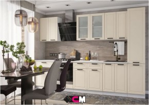 Модульная кухня Альфа холст брюле в Режи - rezh.mebel24.online | фото 1