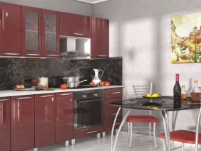 Модульная кухня Танго бордо в Режи - rezh.mebel24.online | фото 3