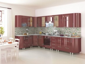Модульная кухня Танго бордо в Режи - rezh.mebel24.online | фото 4
