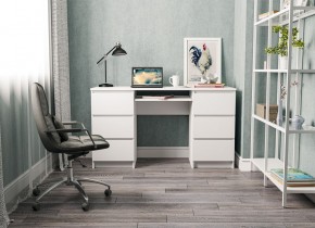 МОРИ МС-2 Стол 6 ящиков (белый) в Режи - rezh.mebel24.online | фото