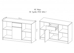 МОРИ МТВ 1204.1 Тумба под ТВ (белый) в Режи - rezh.mebel24.online | фото 3