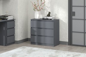 МС "Хилтон" Комод №2 800 (3 ящ.) графит в Режи - rezh.mebel24.online | фото