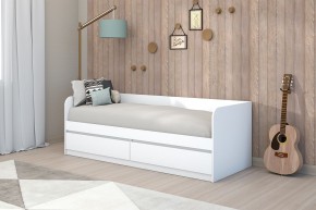 МС "Хилтон" Кровать 0,8 (Белый текстурный) в Режи - rezh.mebel24.online | фото 3
