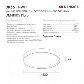 Накладной светильник Denkirs PLATO DK6511-WH/1 в Режи - rezh.mebel24.online | фото 10