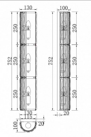 Накладной светильник Maytoni Facet MOD094WL-03G в Режи - rezh.mebel24.online | фото 4
