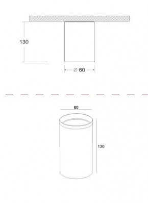 Накладной светильник Maytoni Focus C010CL-01GF в Режи - rezh.mebel24.online | фото 2