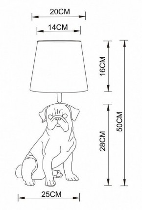 Настольная лампа декоративная Arte Lamp Bobby A1512LT-1WH в Режи - rezh.mebel24.online | фото 2