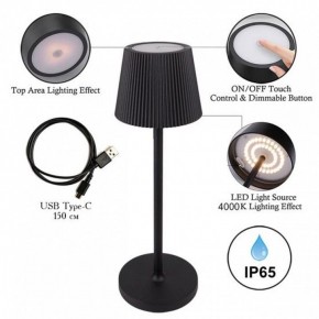 Настольная лампа декоративная Arte Lamp Fuyue A1616LT-1BK в Режи - rezh.mebel24.online | фото 3