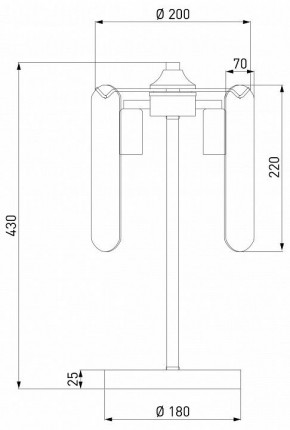 Настольная лампа декоративная Eurosvet Claire 01170/3 золото в Режи - rezh.mebel24.online | фото 3