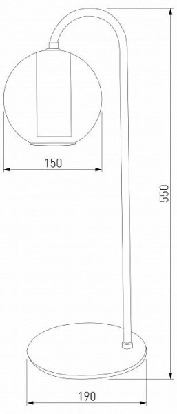 Настольная лампа декоративная Eurosvet Cobble 80508/1 дымчатый в Режи - rezh.mebel24.online | фото 2
