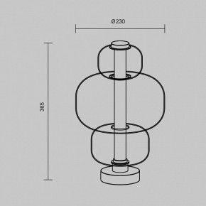 Настольная лампа декоративная Maytoni Atmos MOD364TL-L15B3K в Режи - rezh.mebel24.online | фото 5