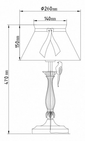 Настольная лампа декоративная Maytoni Bird ARM013-11-W в Режи - rezh.mebel24.online | фото 5