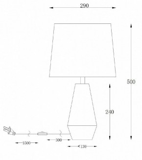 Настольная лампа декоративная Maytoni Calvin Table Z181-TL-01-B в Режи - rezh.mebel24.online | фото 2