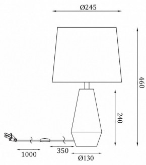 Настольная лампа декоративная Maytoni Calvin Table Z181-TL-01-W в Режи - rezh.mebel24.online | фото 2