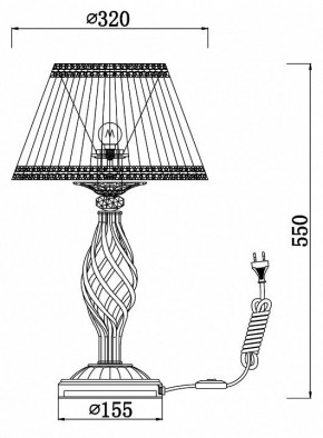 Настольная лампа декоративная Maytoni Grace RC247-TL-01-R в Режи - rezh.mebel24.online | фото 3