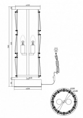 Настольная лампа декоративная Maytoni Puntes MOD043TL-02G в Режи - rezh.mebel24.online | фото 3