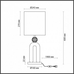 Настольная лампа декоративная Odeon Light Bagel 5410/1T в Режи - rezh.mebel24.online | фото 4