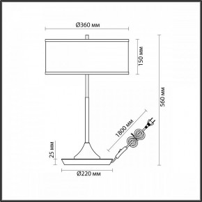 Настольная лампа декоративная Odeon Light Bergi 5064/2T в Режи - rezh.mebel24.online | фото 8