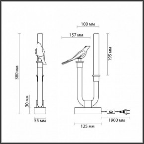 Настольная лампа декоративная Odeon Light Lark 5431/2TL в Режи - rezh.mebel24.online | фото 4