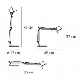 Настольная лампа офисная Artemide  A001300 в Режи - rezh.mebel24.online | фото