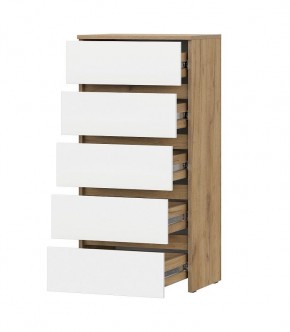 Некст 1 Комод 5 ящиков (Дуб Золотой/Белый) в Режи - rezh.mebel24.online | фото