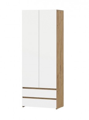 Некст 1 Шкаф 2-х ств. с ящиками (Дуб Золотой/Белый) в Режи - rezh.mebel24.online | фото