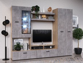 Нэнси New Полка (ЛДСП) Бетон светлый/Сонома в Режи - rezh.mebel24.online | фото 2