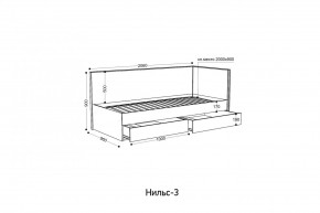 НИЛЬС - 3 Кровать с ортопедом 900 в Режи - rezh.mebel24.online | фото 2