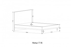 НИЛЬС - 7.16 Кровать с ортопедом 1600 в Режи - rezh.mebel24.online | фото 2