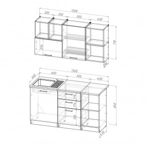 ОЛЬГА Кухонный гарнитур Нормал 3 (1500 мм ) в Режи - rezh.mebel24.online | фото 2