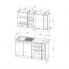 ОЛЬГА Кухонный гарнитур Нормал 4 (1500 мм ) в Режи - rezh.mebel24.online | фото 2