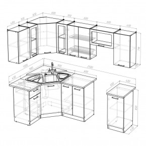 ОЛЬГА Кухонный гарнитур Оптима 1 (1300*2500 мм) в Режи - rezh.mebel24.online | фото 2